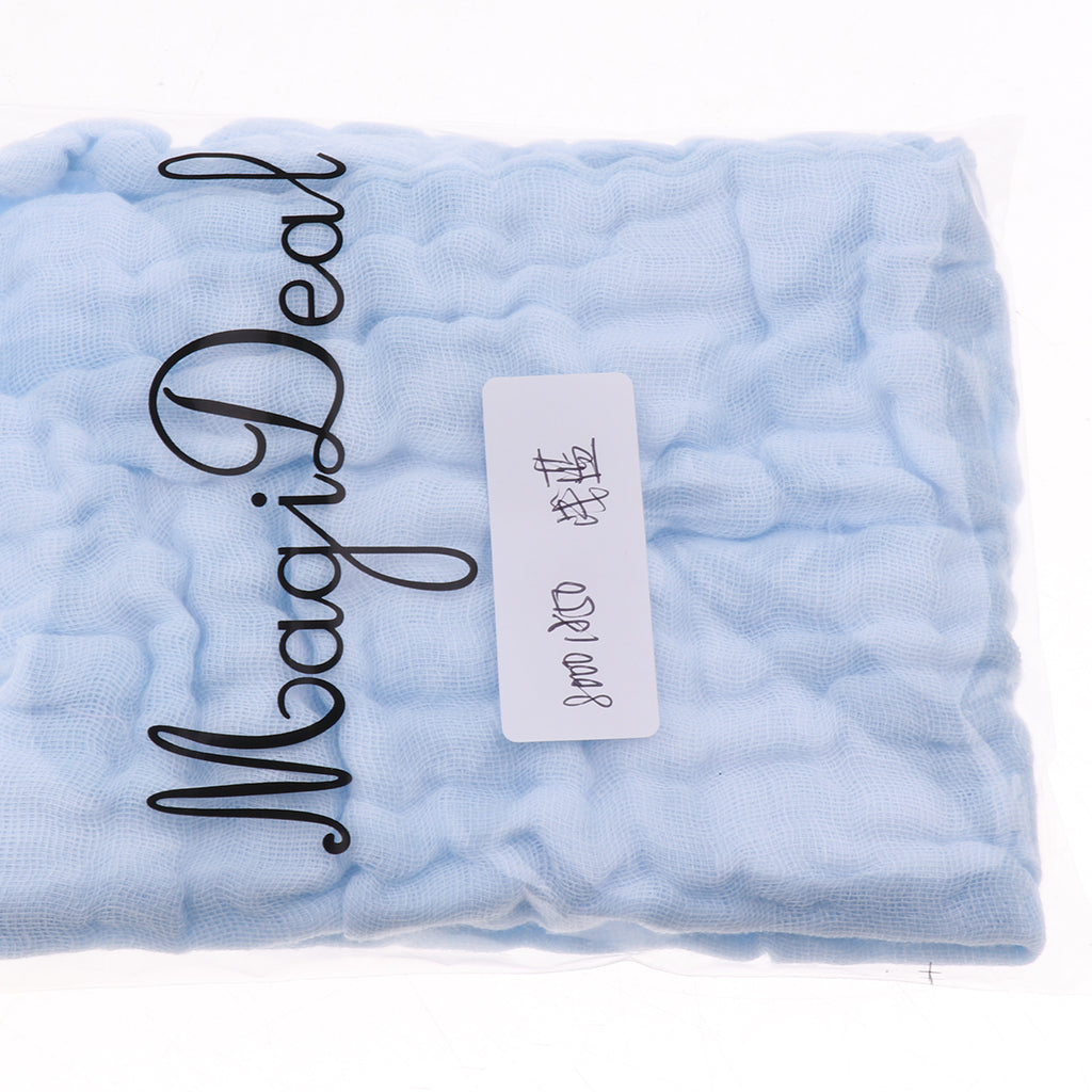 Baby Handkerchief Gauze Nursing Towel Clean Infants Feeding Towel Light blue