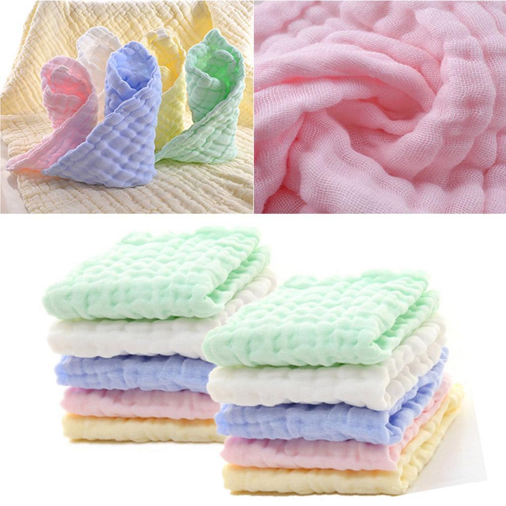Baby Handkerchief Gauze Nursing Towel Clean Infants Feeding Towel Pink