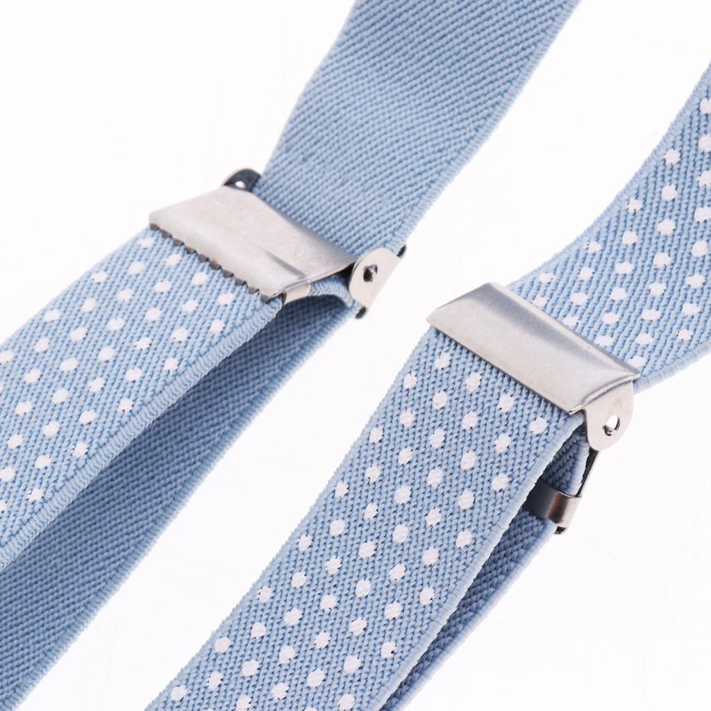 Toddler Adjustable Suspender Children's Harness Clip Collar Suit  Light blue