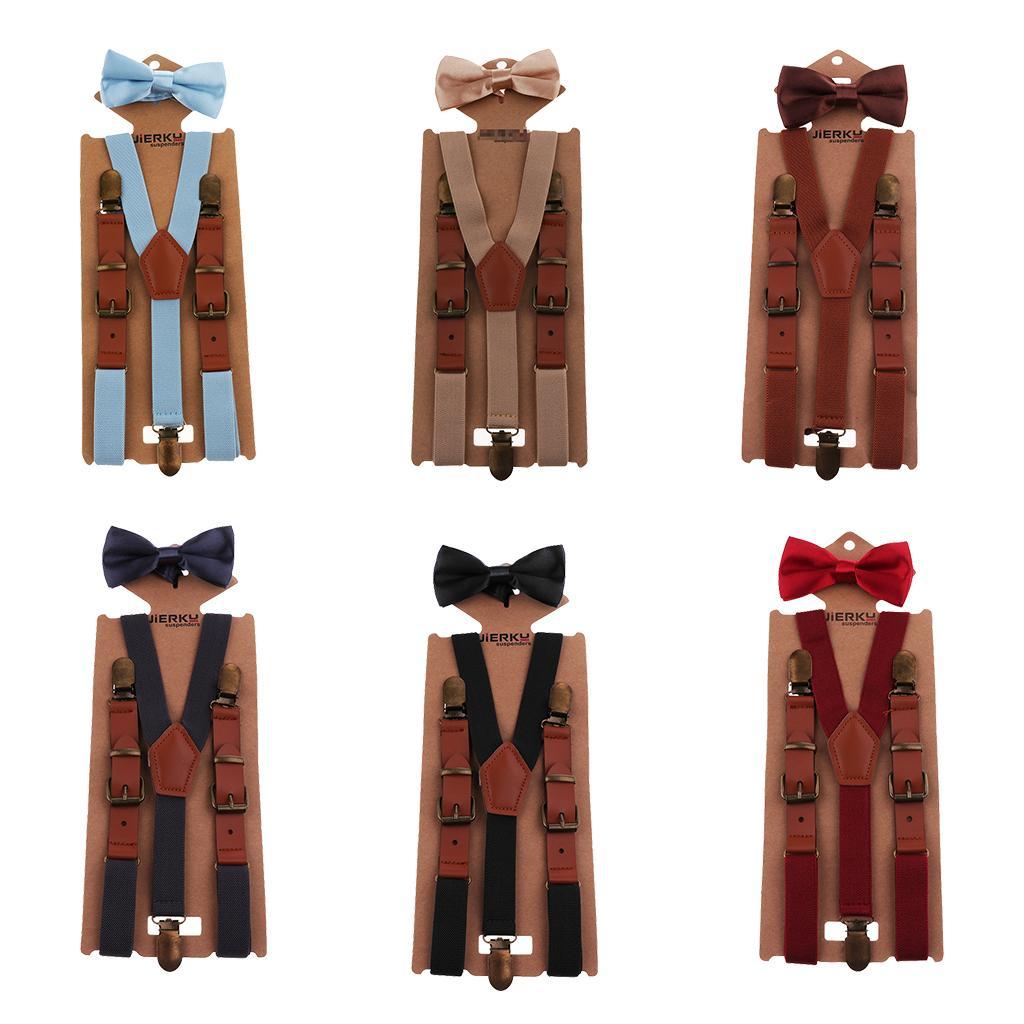 Baby Boys Adjustable Elastic Suspenders Beige