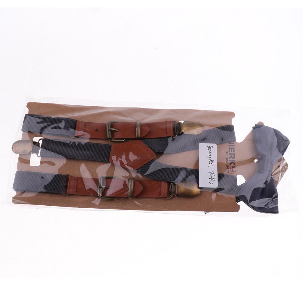 Baby Boys Adjustable Elastic Suspenders Gray