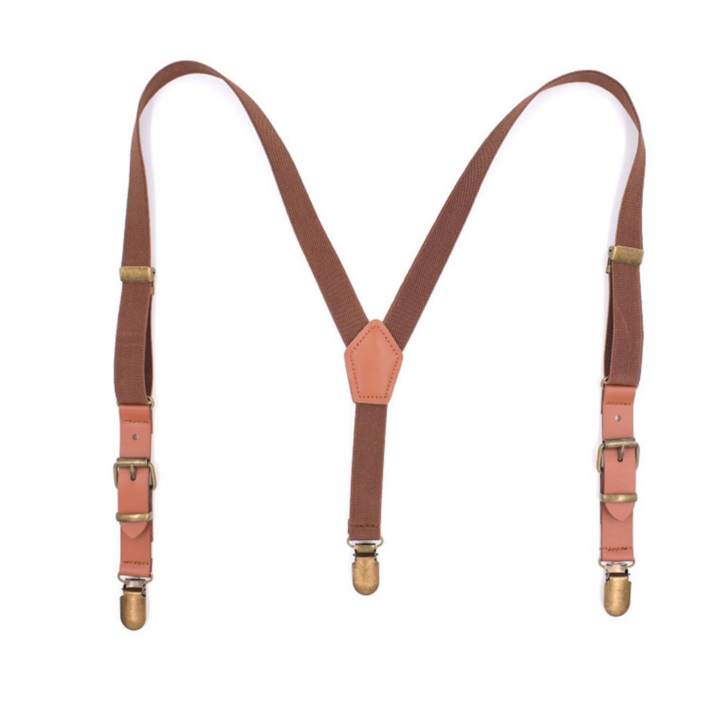 Baby Boys Adjustable Elastic Suspenders Brown