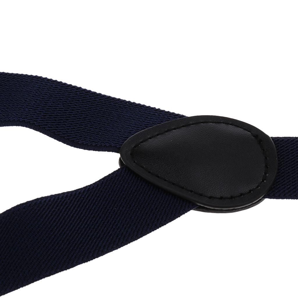 Suspender Bow Tie Set Clip On Adjustable Braces for Children Dark Blue