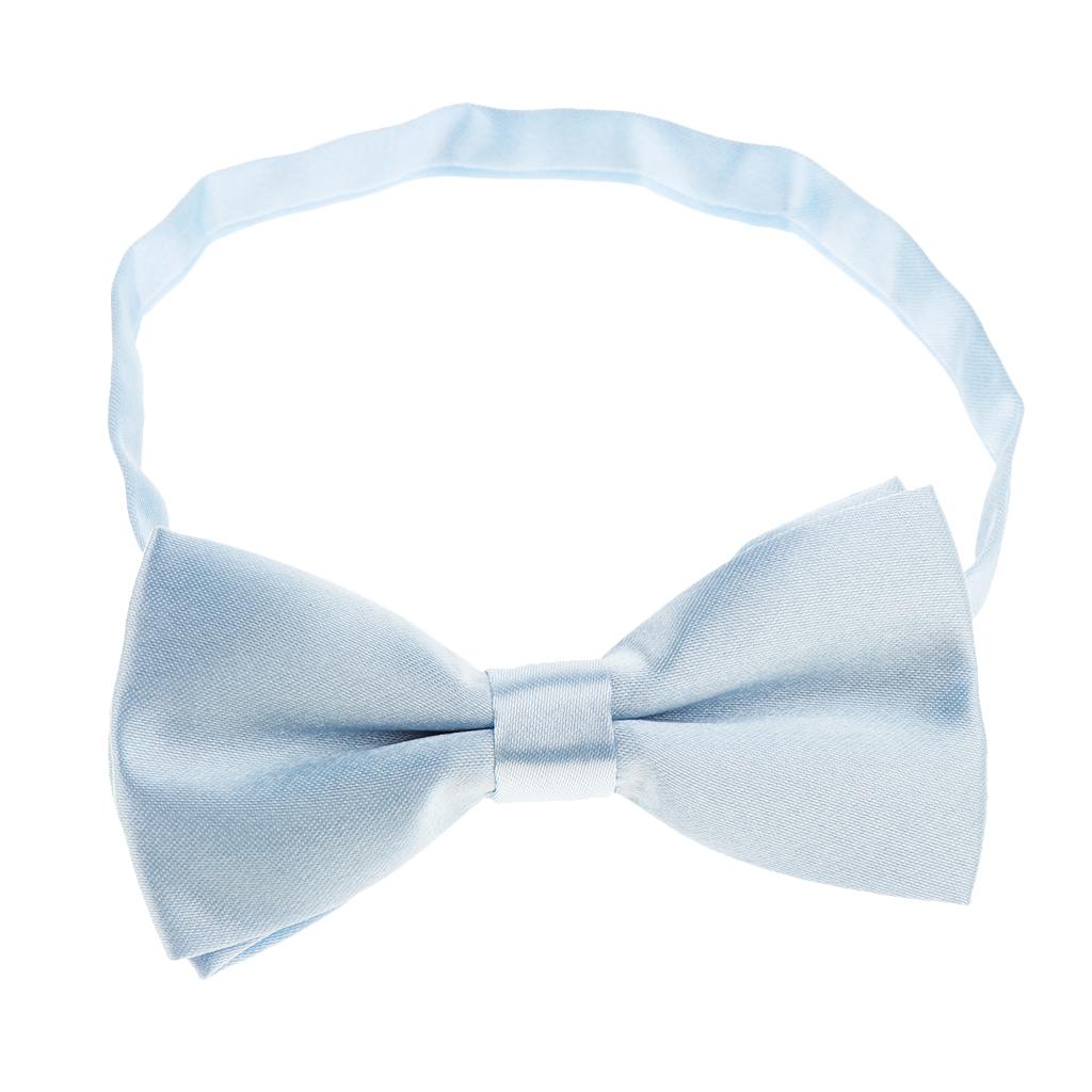 Suspender Bow Tie Set Clip On Adjustable Braces for Children Light Blue