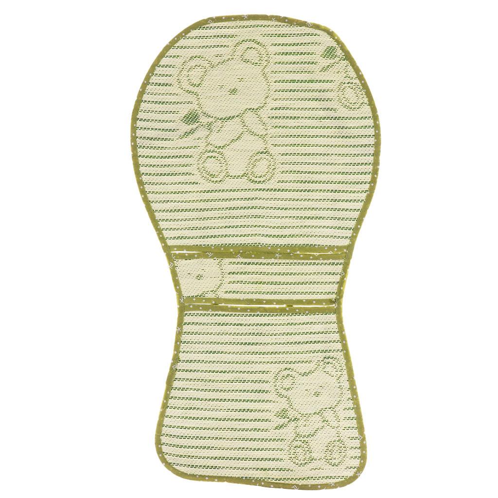 Three-point Baby Car Seat Stroller Seat Pad Summer Cooling Mat Green bear