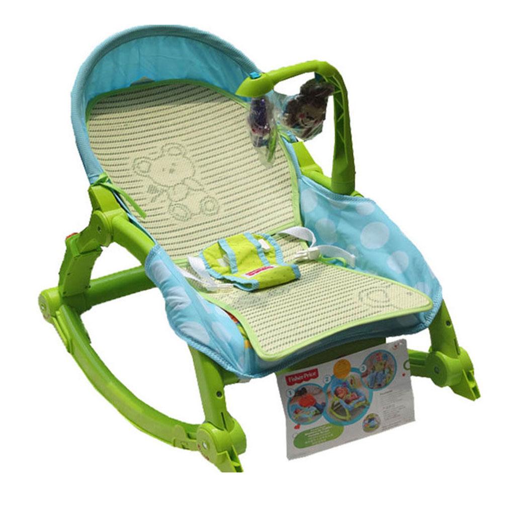 Three-point Baby Car Seat Stroller Seat Pad Summer Cooling Mat Green bear