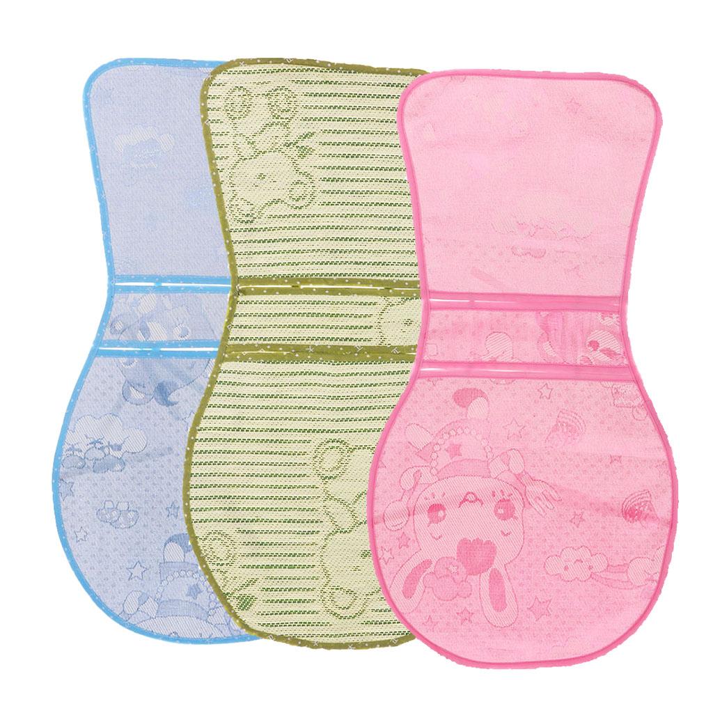 Three-point Baby Car Seat Stroller Seat Pad Summer Cooling Mat Green bear