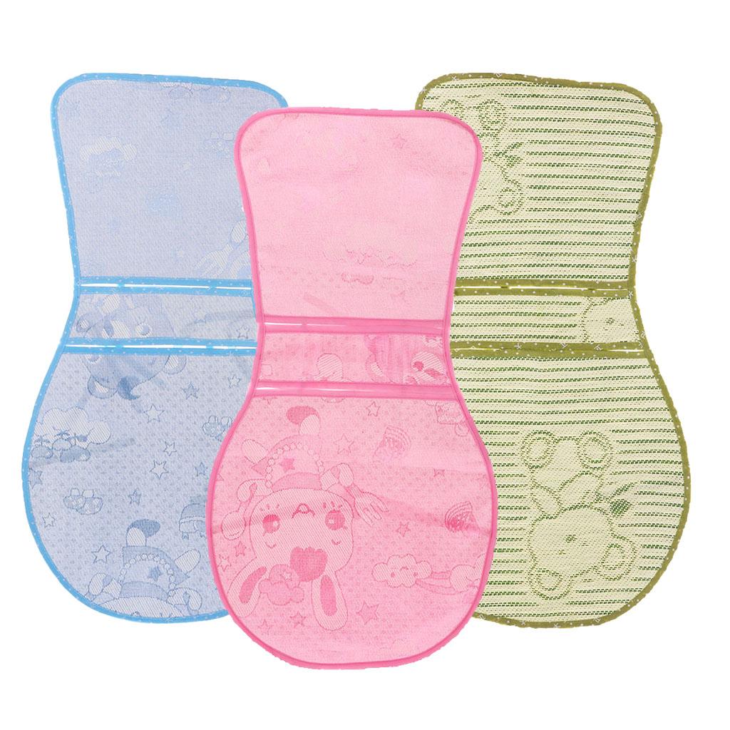 Three-point Baby Car Seat Stroller Seat Pad Summer Cooling Mat Green bear