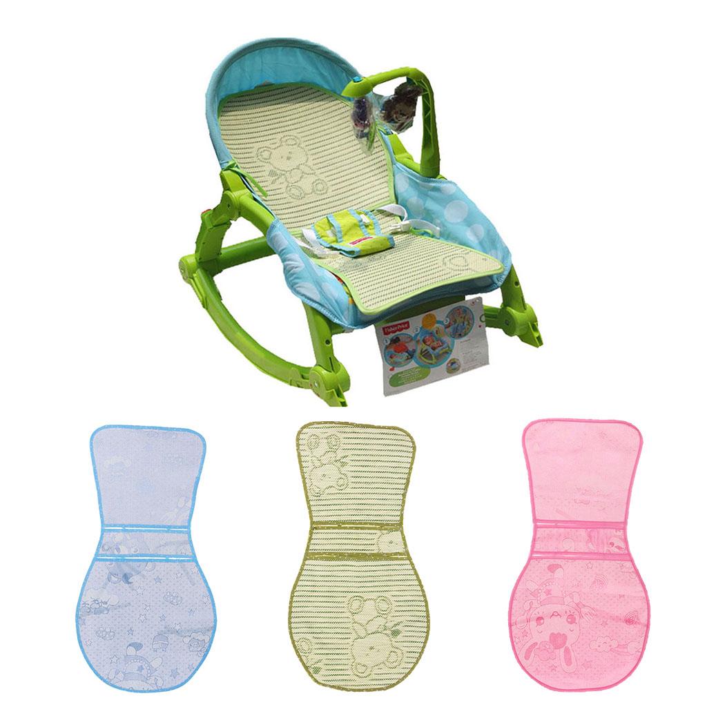 Three-point Baby Car Seat Stroller Seat Pad Summer Cooling Mat Green bear