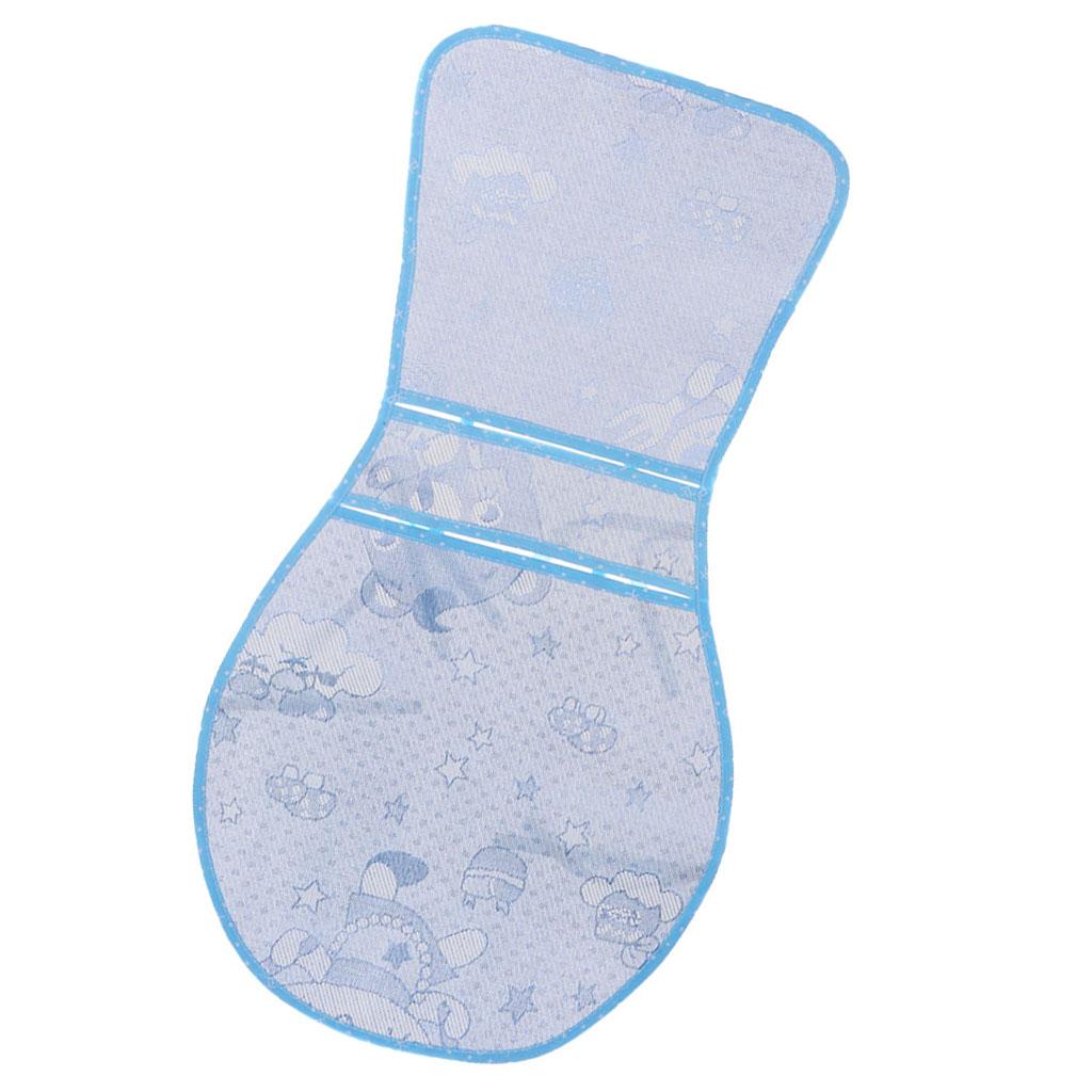 Three-point Baby Car Seat Stroller Seat Pad Summer Cooling Mat Blue bear