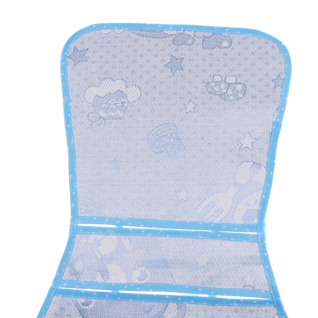 Three-point Baby Car Seat Stroller Seat Pad Summer Cooling Mat Blue bear