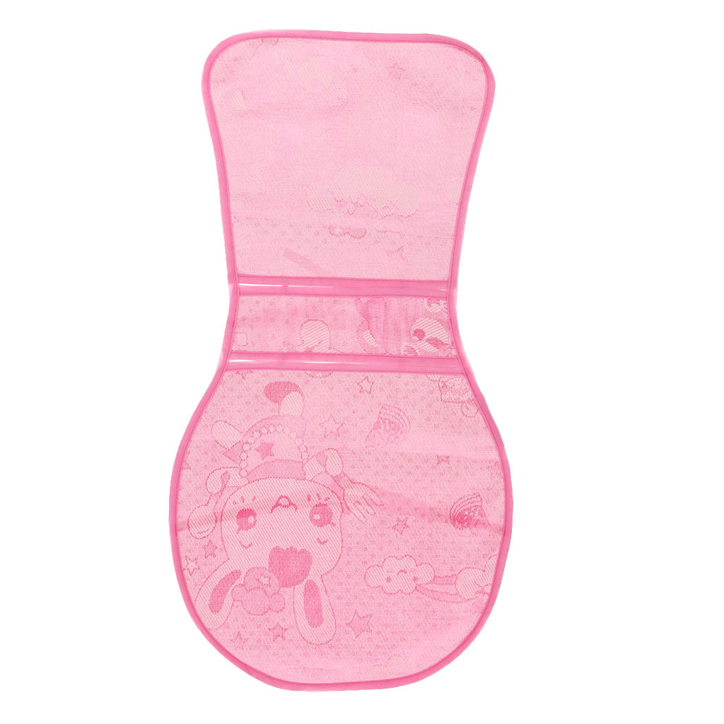 Three-point Baby Car Seat Stroller Seat Pad Summer Cooling Mat Pink bear