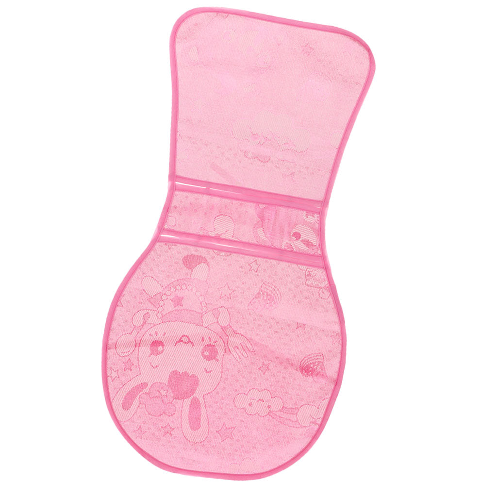 Three-point Baby Car Seat Stroller Seat Pad Summer Cooling Mat Pink bear