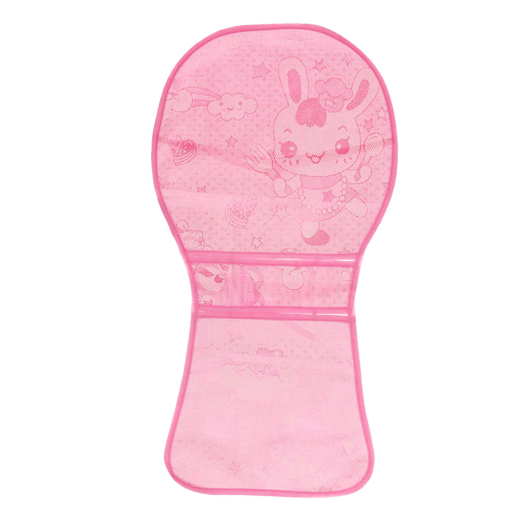 Three-point Baby Car Seat Stroller Seat Pad Summer Cooling Mat Pink bear