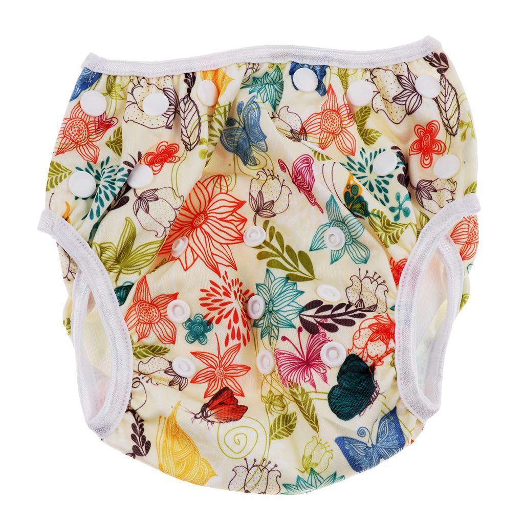 Baby & Toddler Snap Reusable Absorbent Swim Diaper Flower