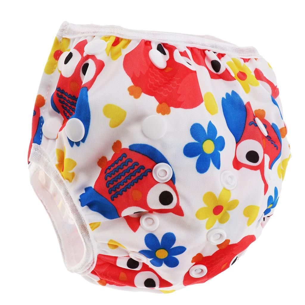 Baby & Toddler Snap Reusable Absorbent Swim Diaper Red Eyes