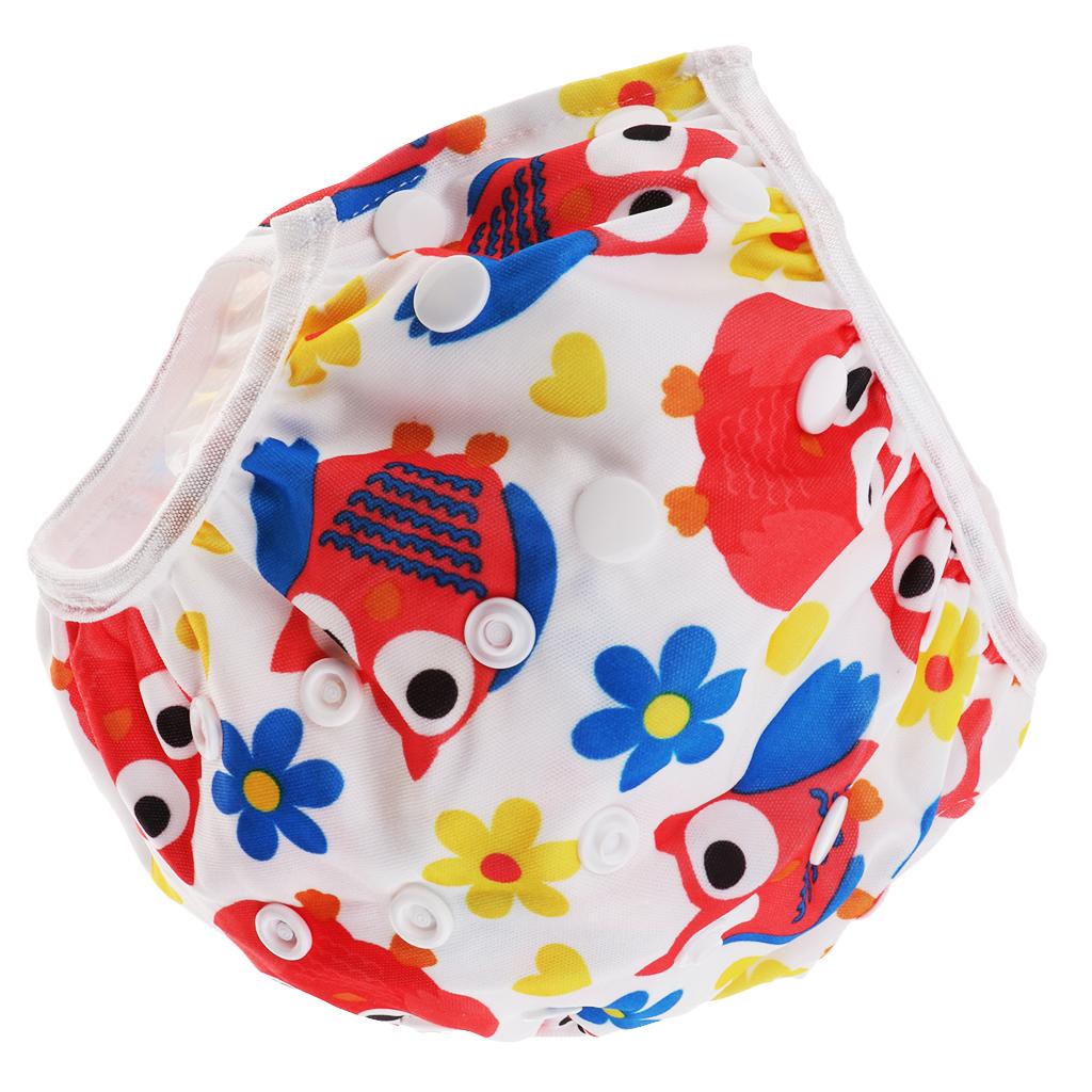 Baby & Toddler Snap Reusable Absorbent Swim Diaper Red Eyes