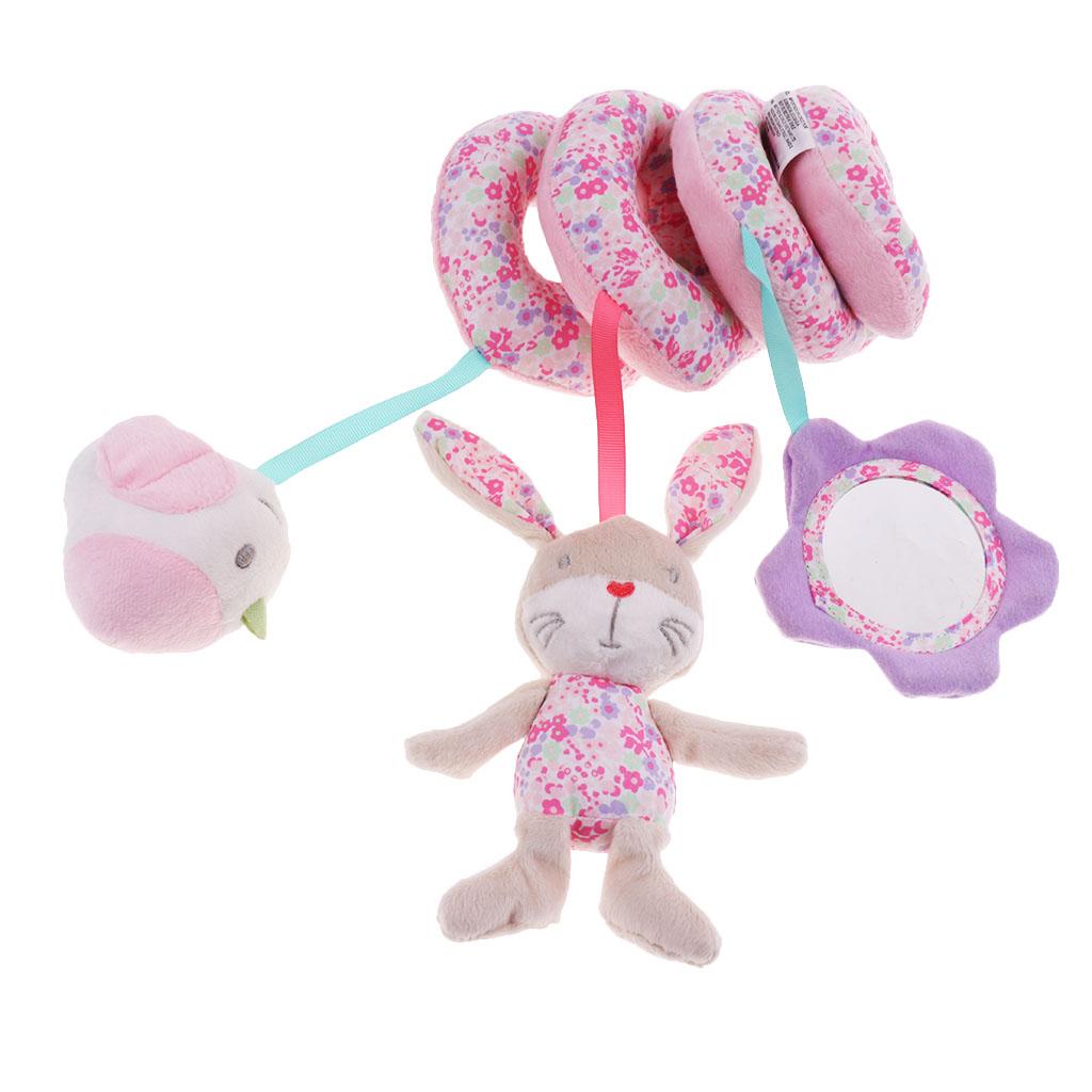 Baby Kids Boys Girls Pram Handbell Stroller Hanging Plush Toy Rabbit bird