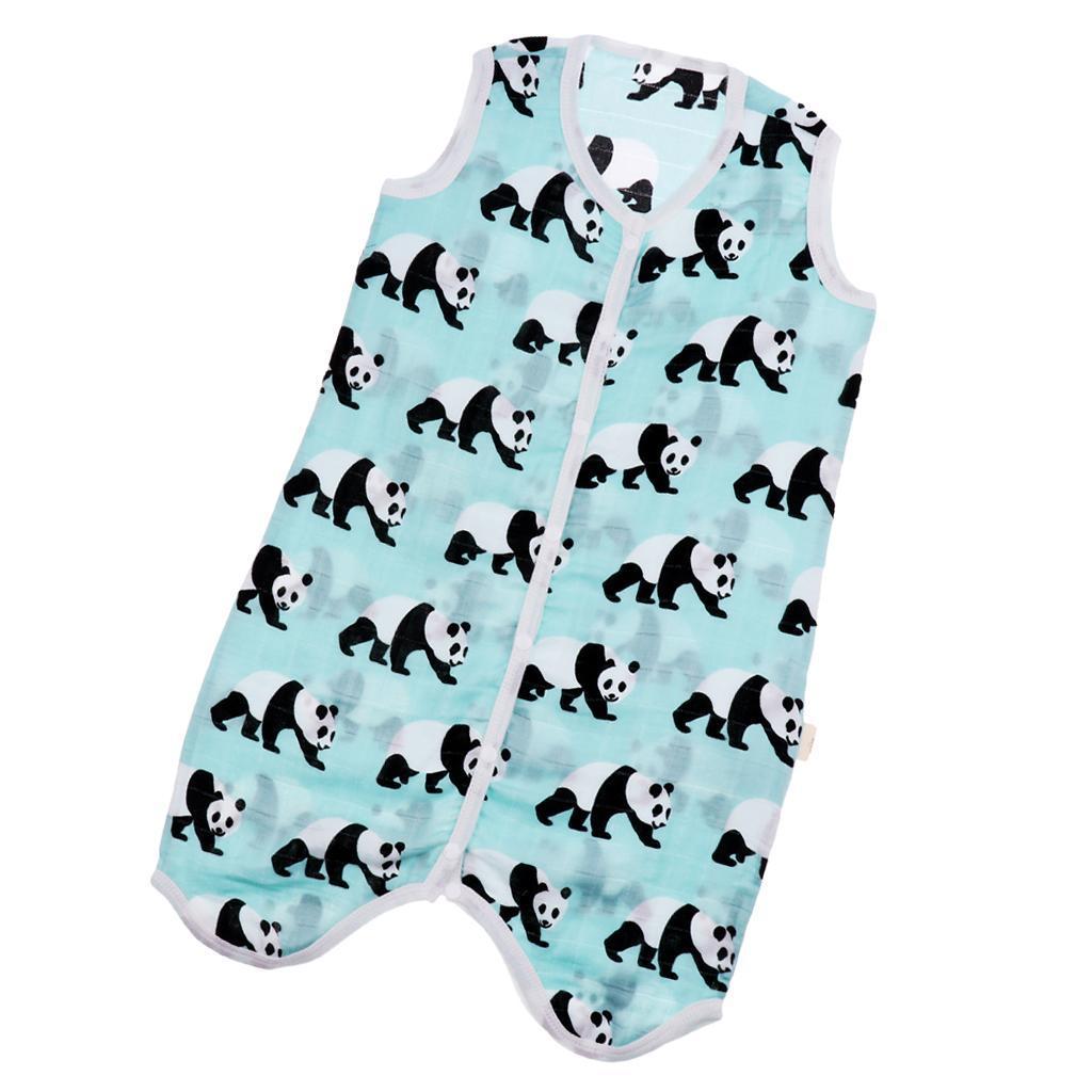 Kids Baby Wearable Safe Sleep Muslin Cotton Sleeping Bag 1-2T Panda