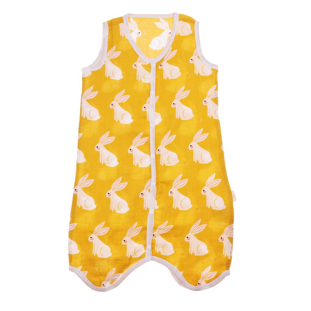 Kids Baby Wearable Safe Sleep Muslin Cotton Sleeping Bag 1-2T Rabbit