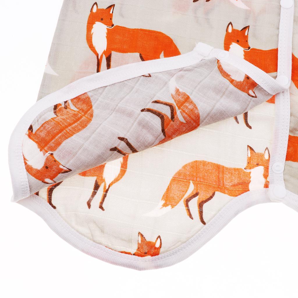 Kids Baby Wearable Safe Sleep Muslin Cotton Sleeping Bag 2-3T Fox