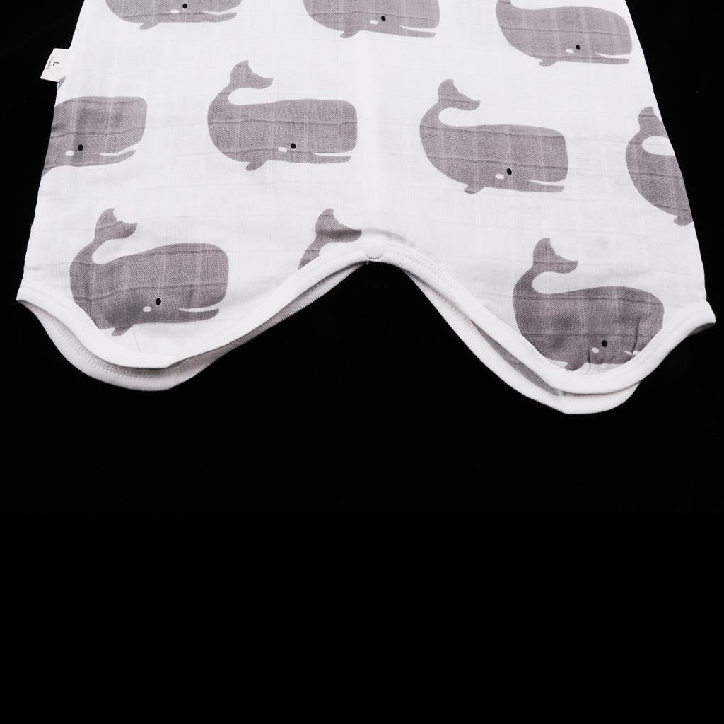 Kids Baby Wearable Safe Sleep Muslin Cotton Sleeping Bag 1-2T Whale