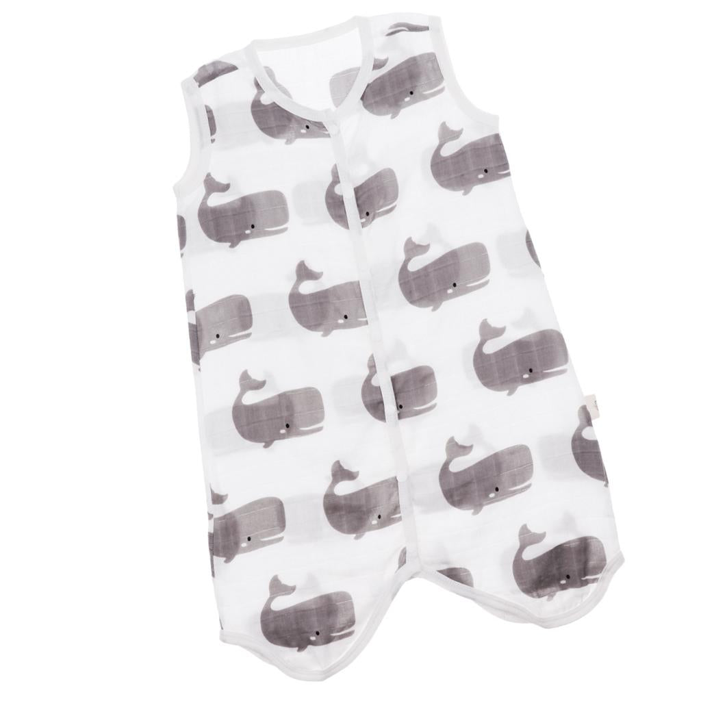 Kids Baby Wearable Safe Sleep Muslin Cotton Sleeping Bag 1-2T Whale