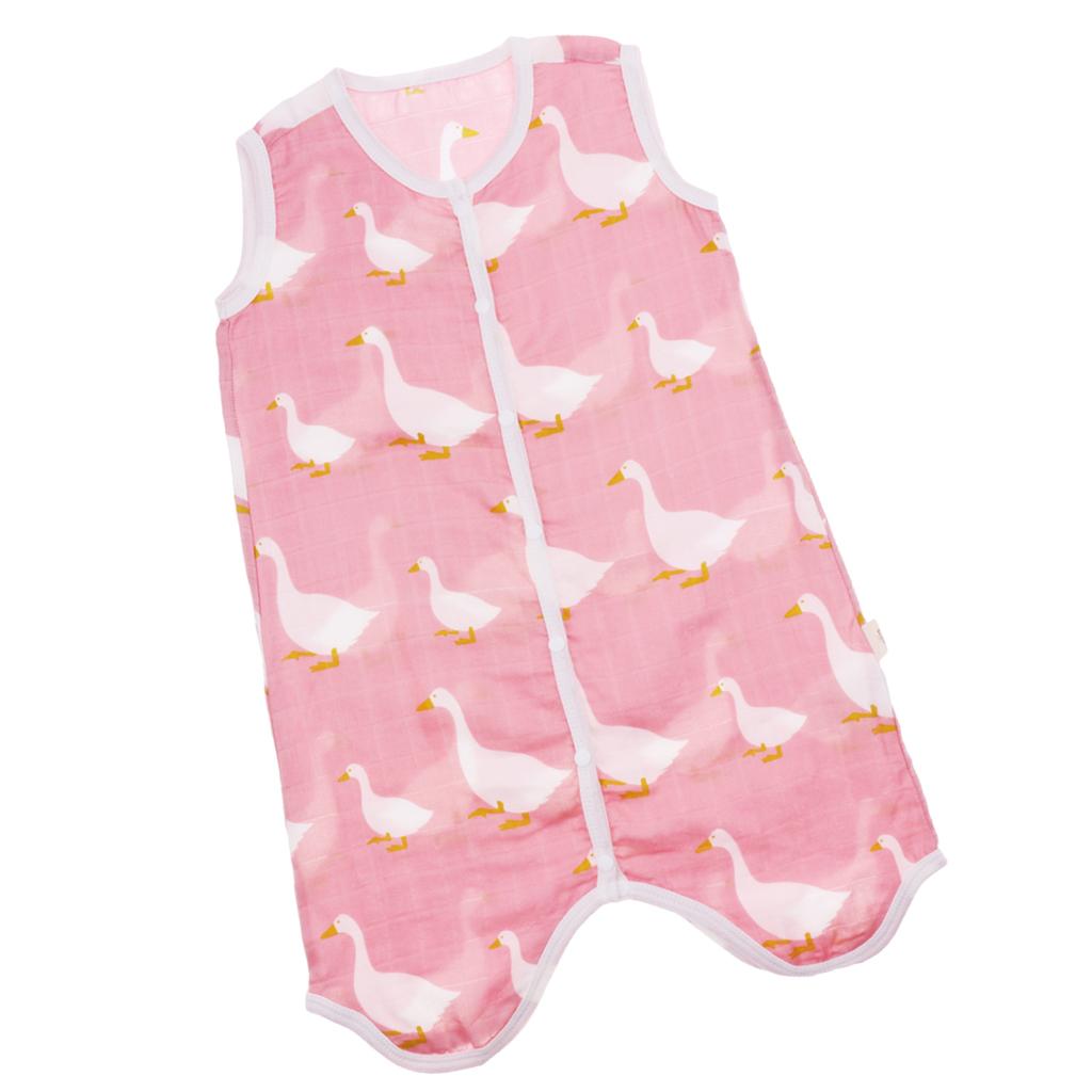 Kids Baby Wearable Safe Sleep Muslin Cotton Sleeping Bag 2-3T Swan
