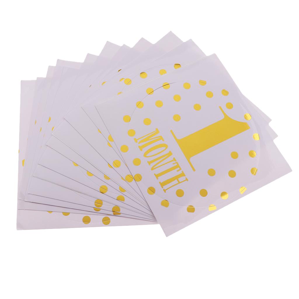 Monthly Baby Stickers Baby Boys Girls 12 Months Milestone Stickers Style-2