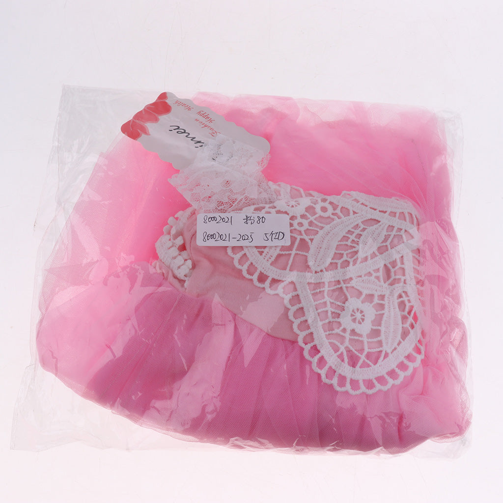 Girl Summer Princess Dress Party Wedding Lace Tulle Tutu Dresses 4T Pink