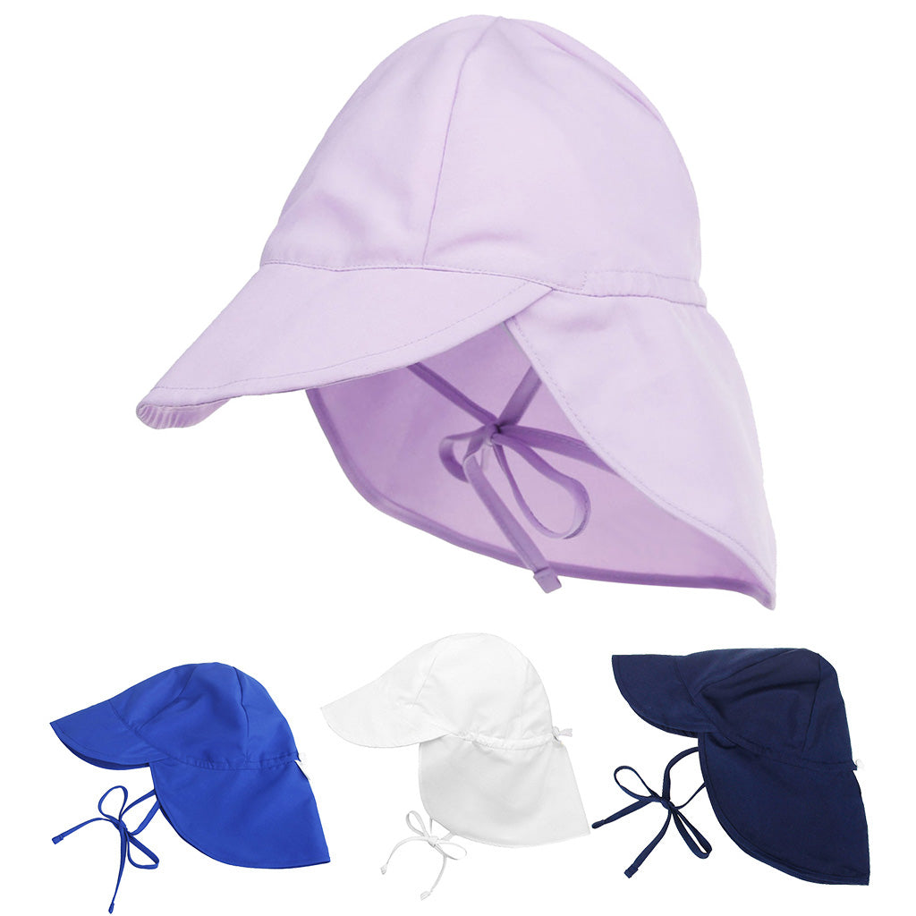 Boys Girls Flap Hat, Kids Sun Protection Sun Hat S Purple