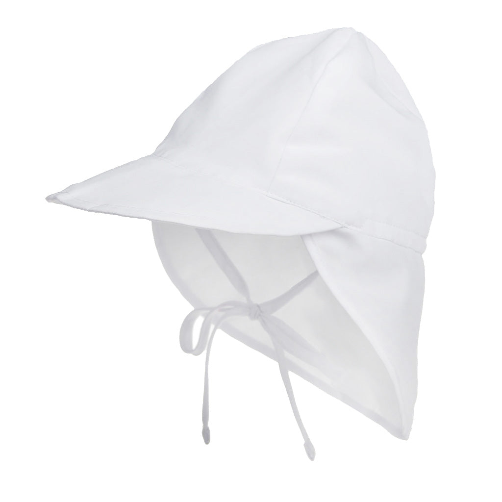 Boys Girls Flap Hat, Kids Sun Protection Sun Hat L White