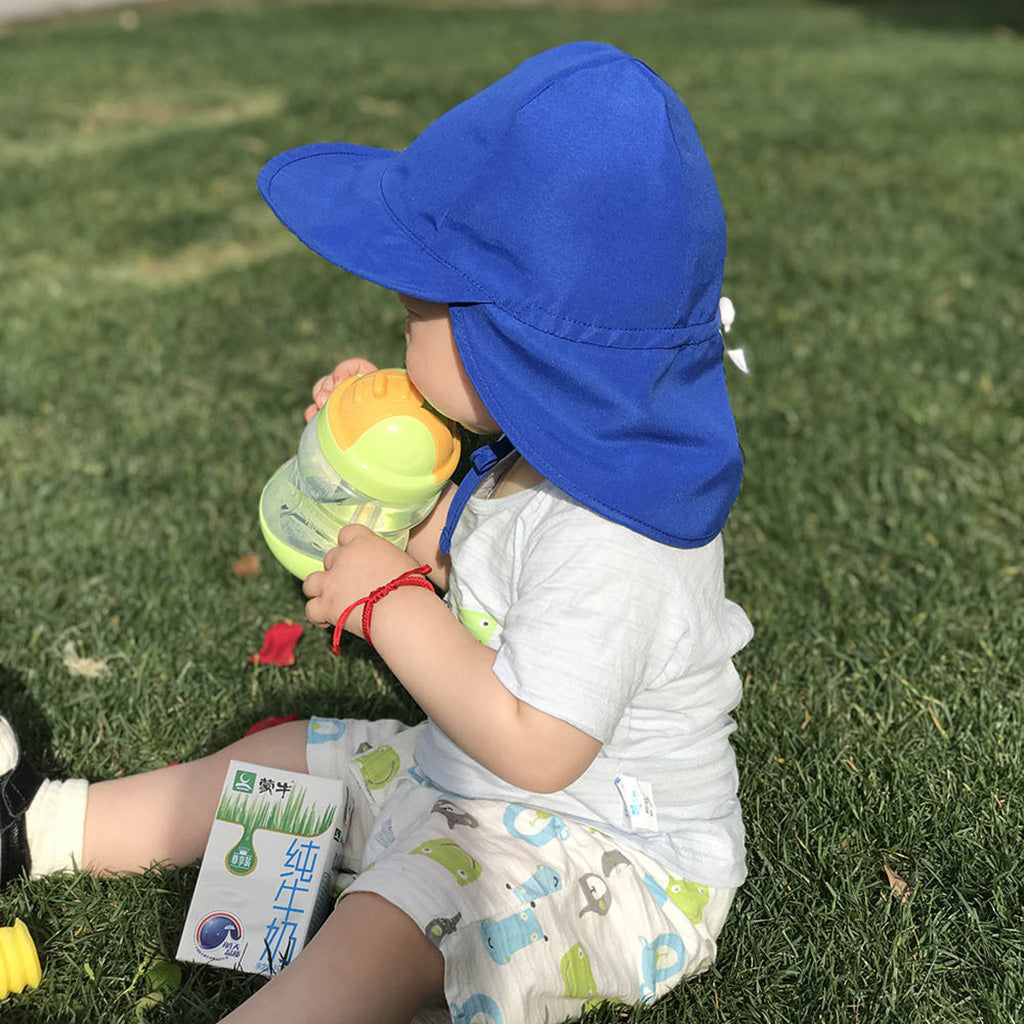 Boys Girls Flap Hat, Kids Sun Protection Sun Hat S Royal Blue