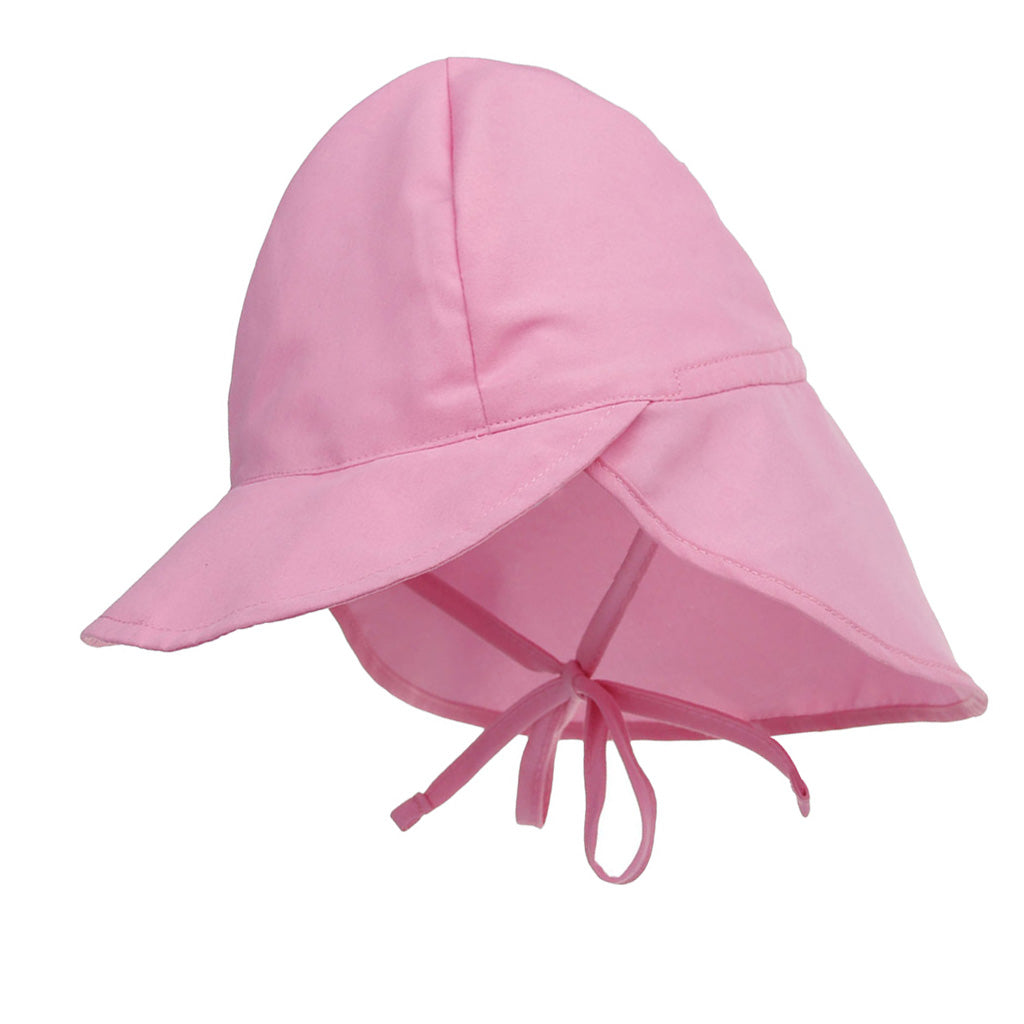 Kids Baby Boys Girl Flap Sun Protection Swim Hat Cap S Pink