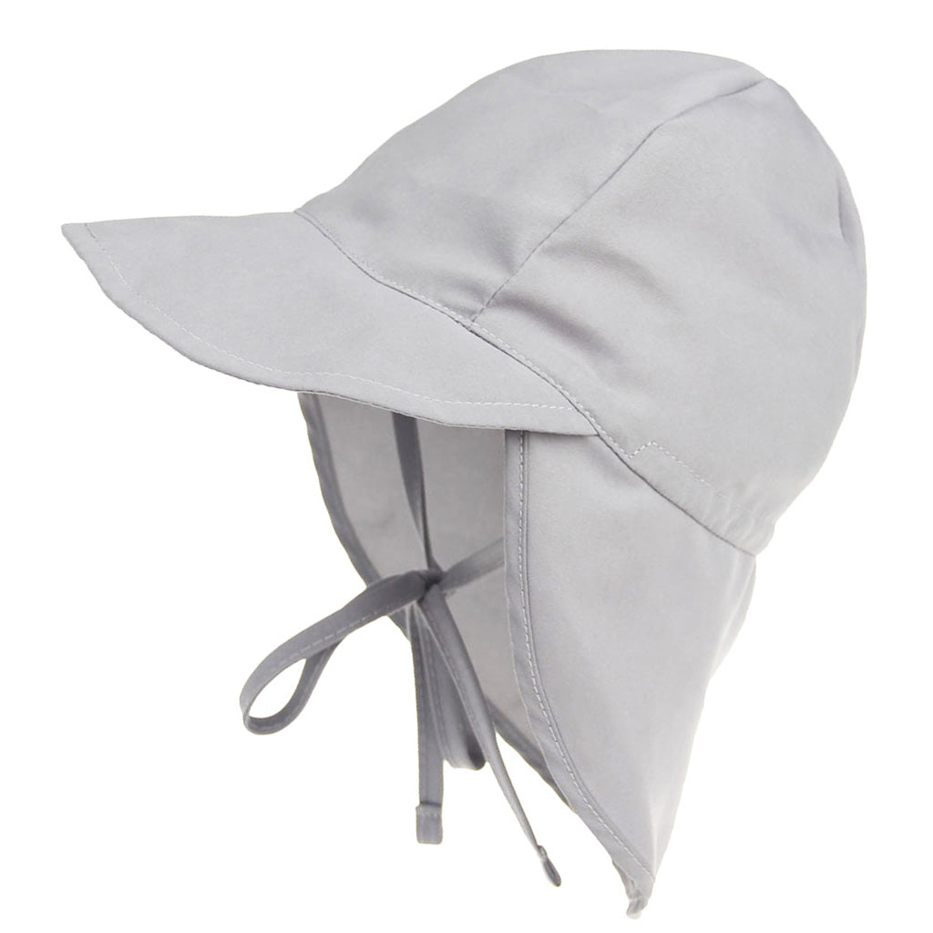 Kids Baby Boys Girl Flap Sun Protection Swim Hat Cap S Gray