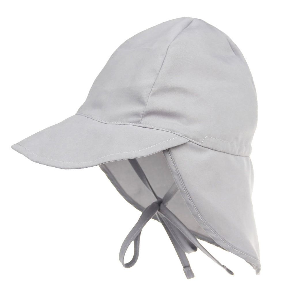 Kids Baby Boys Girl Flap Sun Protection Swim Hat Cap S Gray