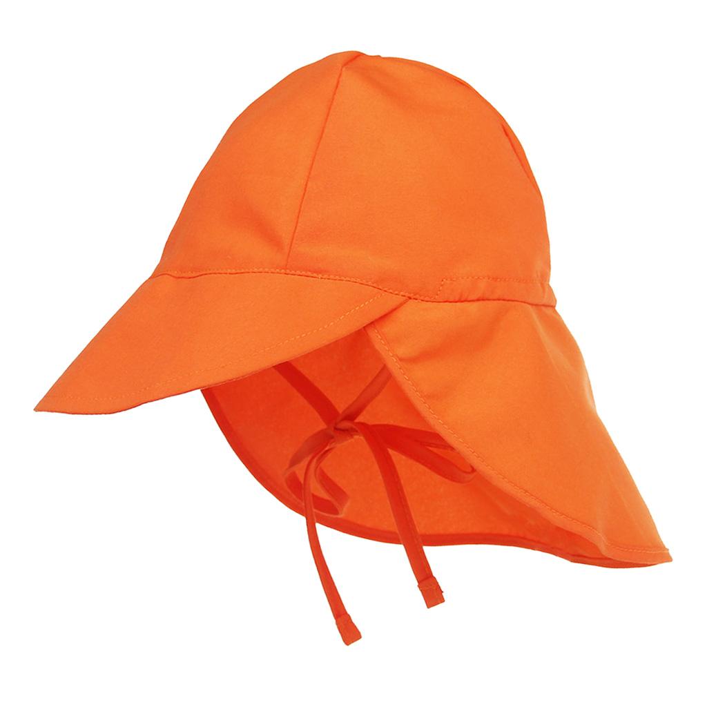 Kids Baby Boys Girl Flap Sun Protection Swim Hat Cap L Orange