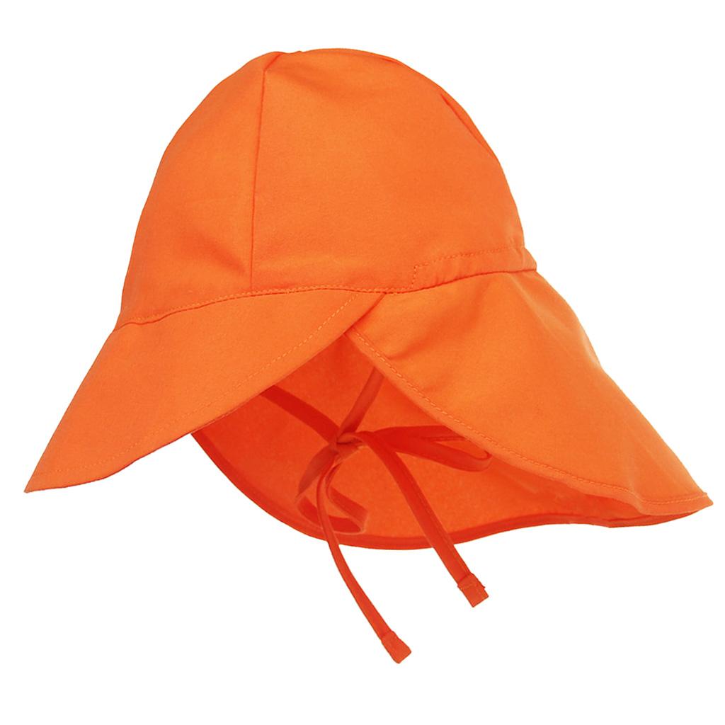Kids Baby Boys Girl Flap Sun Protection Swim Hat Cap L Orange