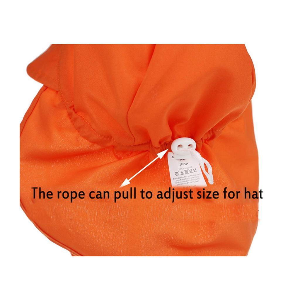 Kids Baby Boys Girl Flap Sun Protection Swim Hat Cap L Orange