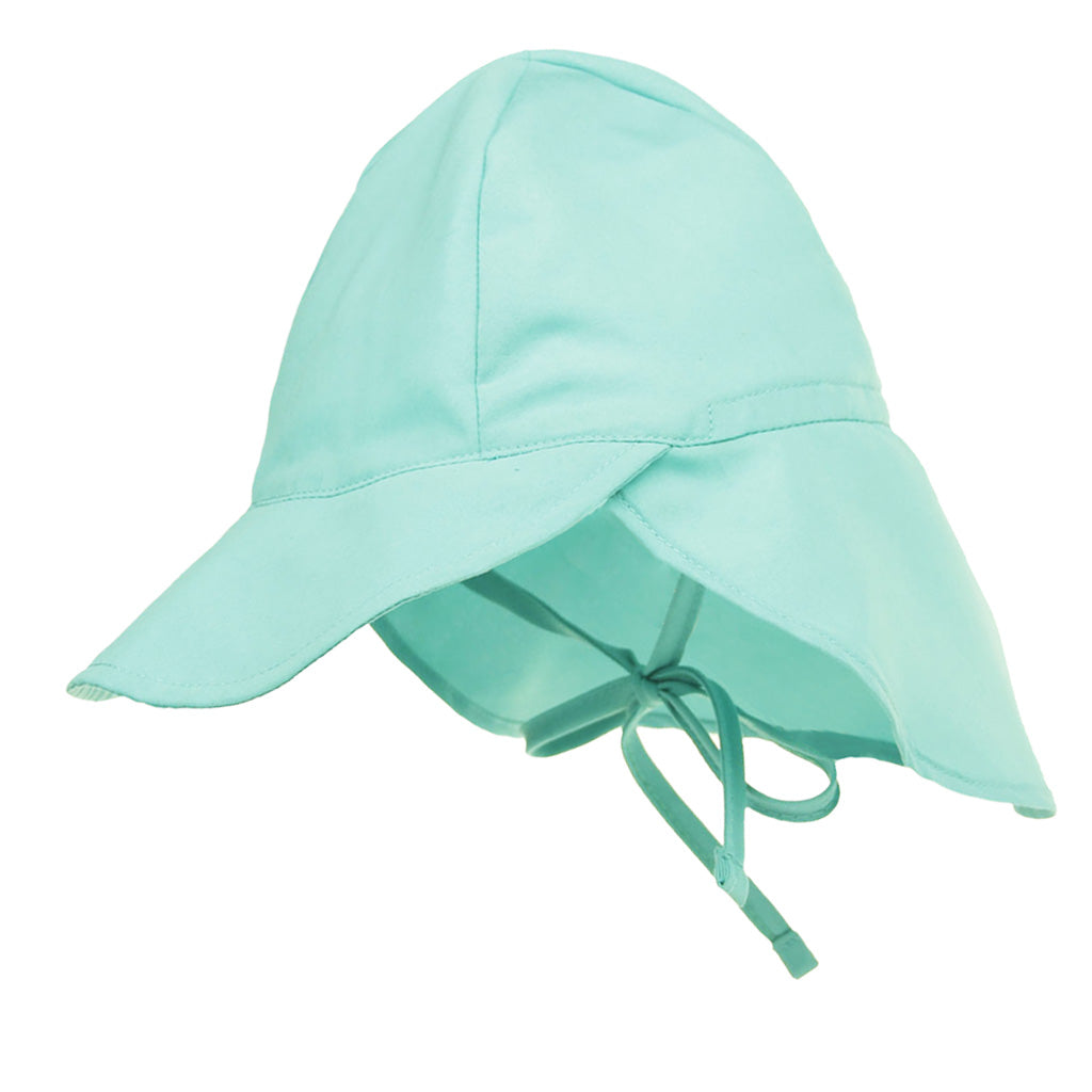 Kids Baby Boys Girl Flap Sun Protection Swim Hat Cap S Green