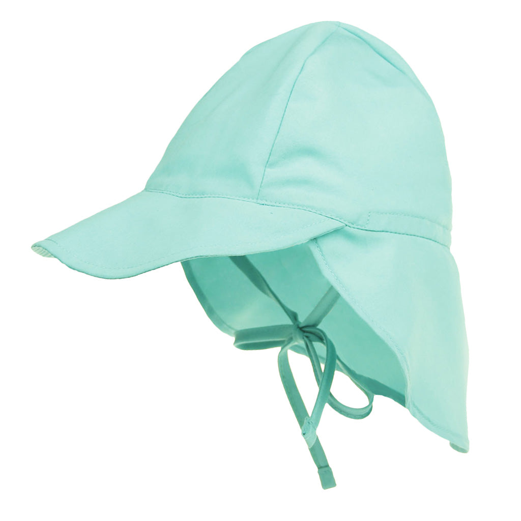 Kids Baby Boys Girl Flap Sun Protection Swim Hat Cap S Green