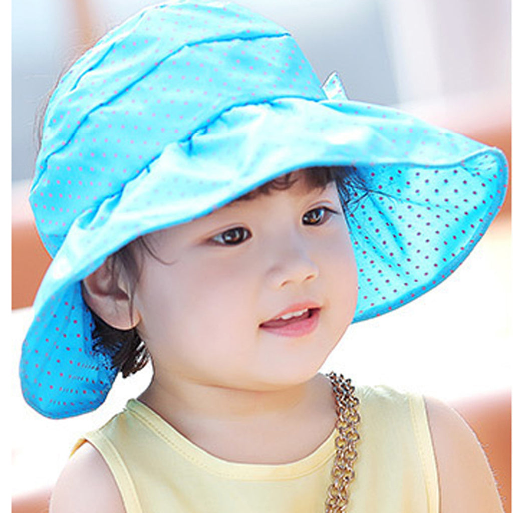 Children's Empty Top Hat Big Sun Protection Sun Visor Blue