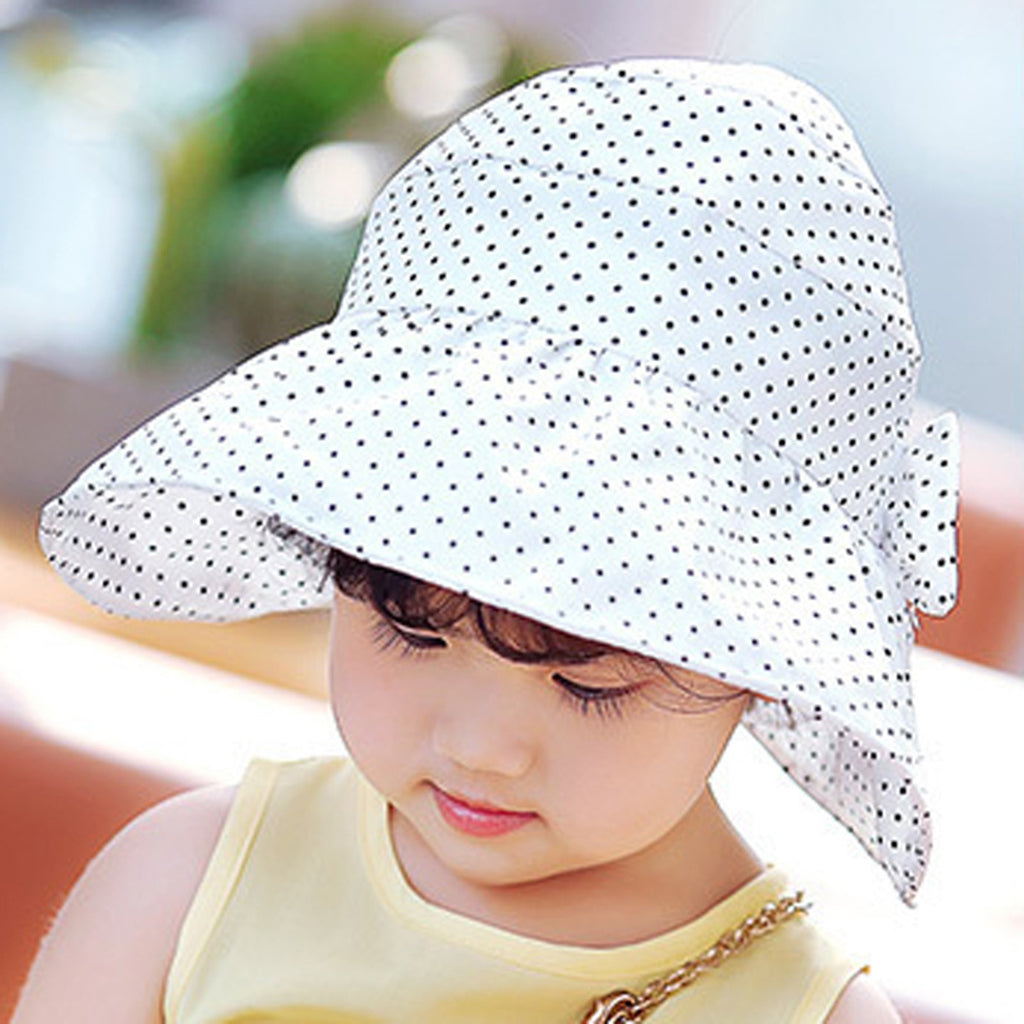 Children's Empty Top Hat Big Sun Protection Sun Visor White