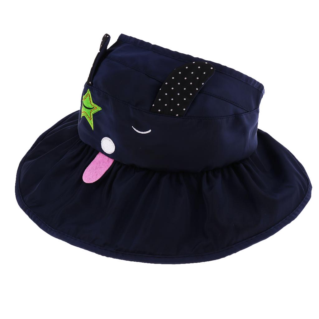 Baby Sun Hat Summer Beach Hat Wide Brim Visor Cap Kids Navy