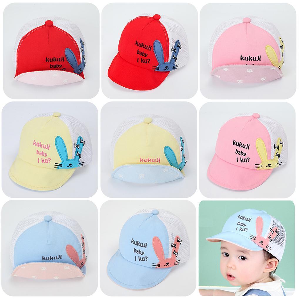 Kids Baseball Cap Adjustable School Girls Boys Hat Summer Red