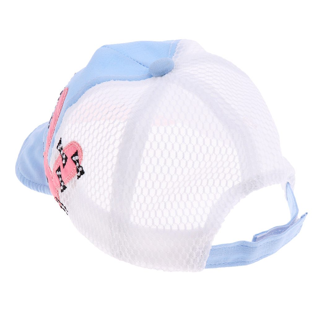 Kids Baseball Cap Adjustable School Girls Boys Hat Summer Blue