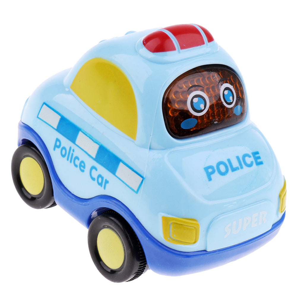 Mini Interactive Toy Pull Back Car for Kids Children Baby Boys Police car