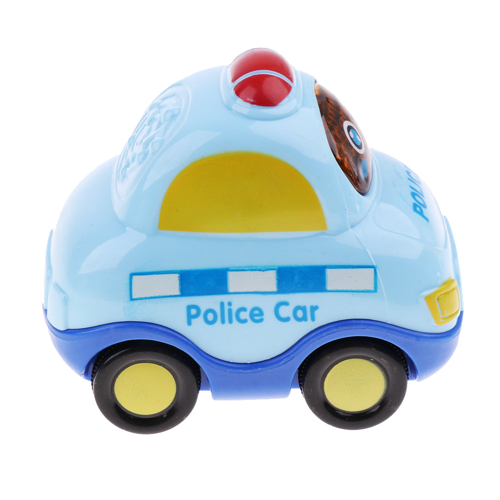 Mini Interactive Toy Pull Back Car for Kids Children Baby Boys Police car