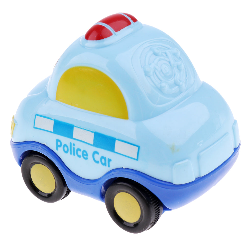 Mini Interactive Toy Pull Back Car for Kids Children Baby Boys Police car