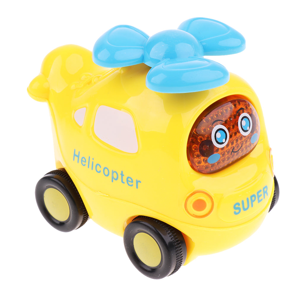 Mini Interactive Toy Pull Back Car for Kids Children Baby Boys Helicopter